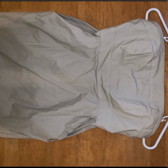 Strapless Tan Dress fitted with Pockets Like New - Picture 4 of 4
